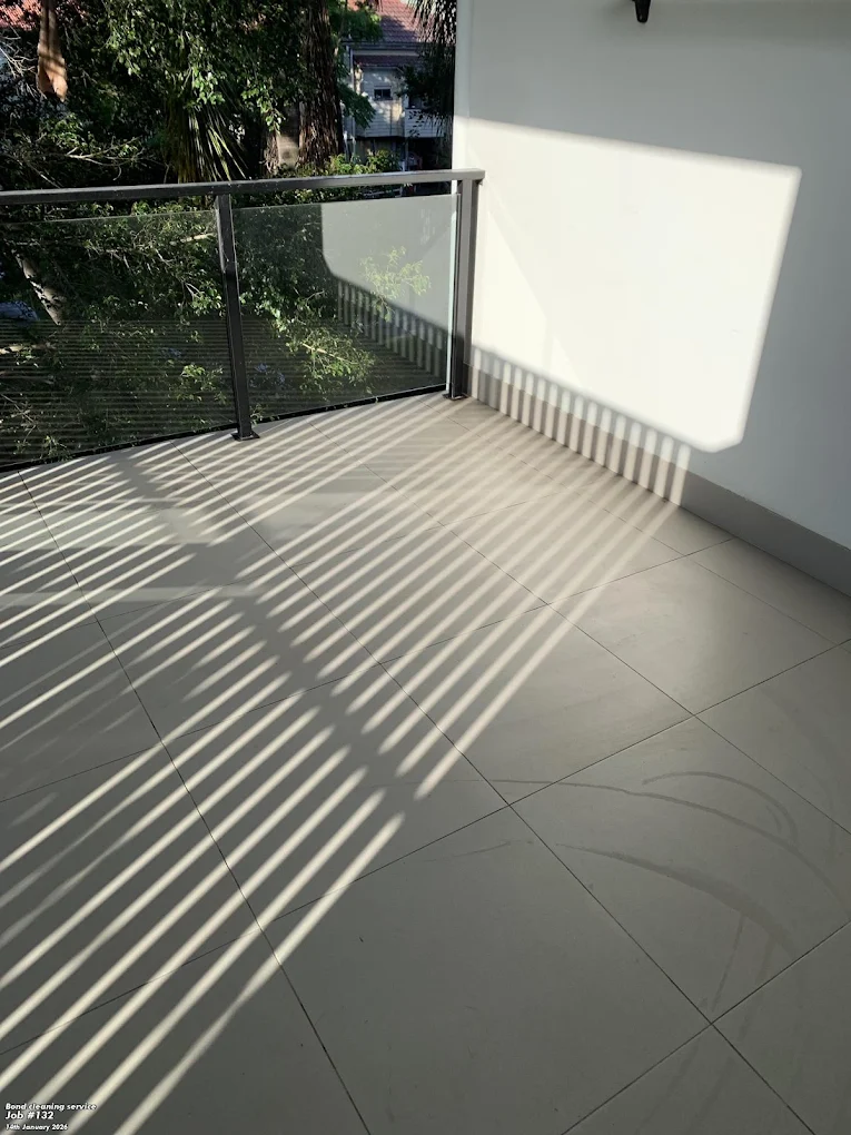 Balcony tiles after clean