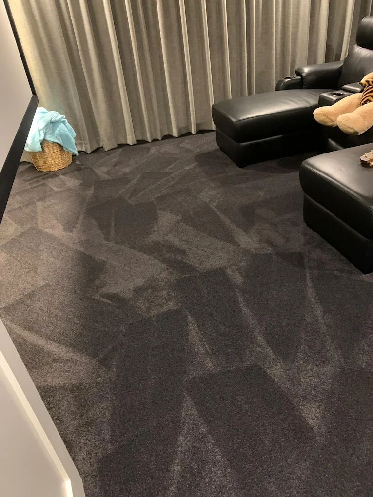 Carpet after steam cleaning
