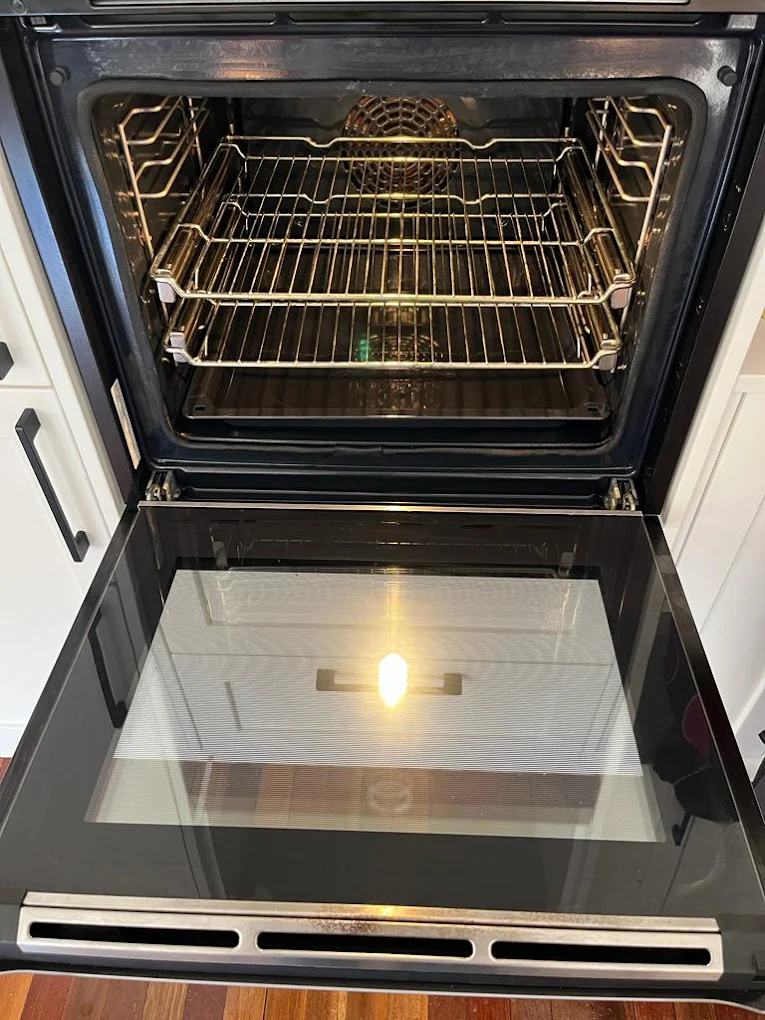Oven interior after clean
