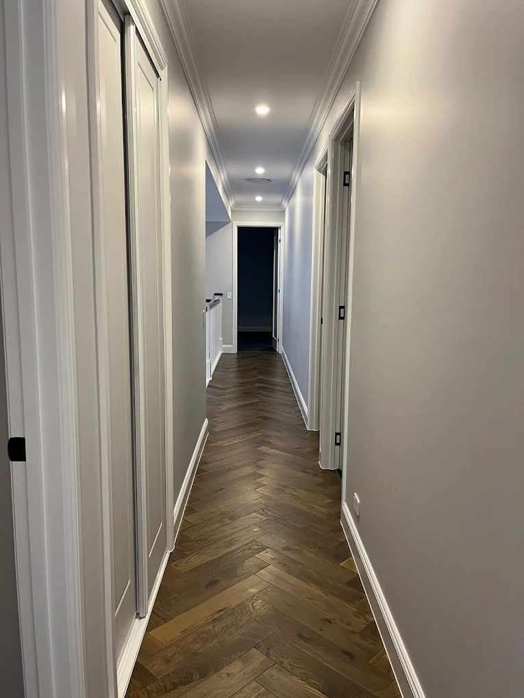 Herringbone hallway